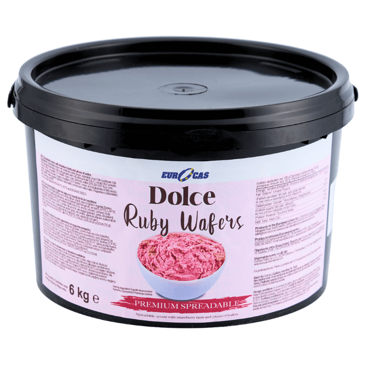 Dolce Ruby Wafers 6kg – crema cu gust de capsuni si vafe