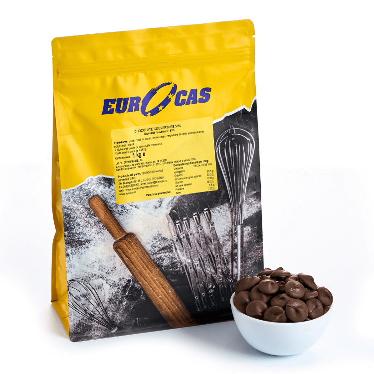 Ciocolata neagra 53% Eurocas 1kg - 2 | YEO