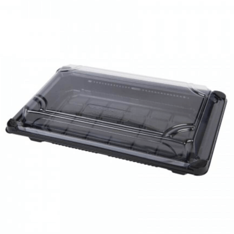 Tavite negre cu capac transparent 27x23 cm – 10 buc.