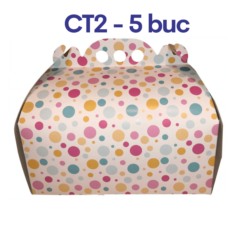 Cutii tort CT2 cu buline 28x28 cm - 5 buc.