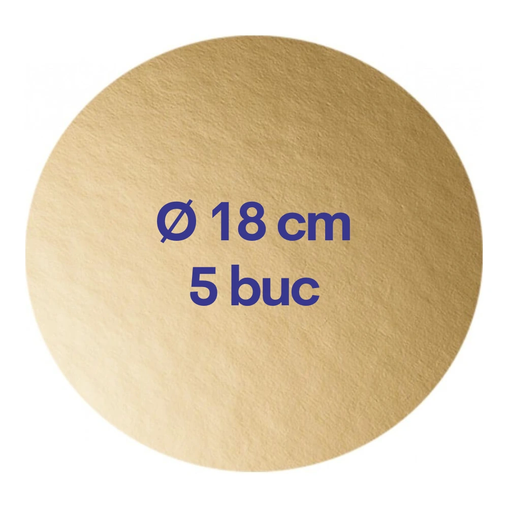 Discuri subtiri aurii Ø 18 cm - 5 buc.