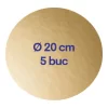 Discuri subtiri aurii Ø 20 cm - 5 buc.