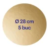 Discuri subtiri aurii Ø 28 cm - 5 buc.