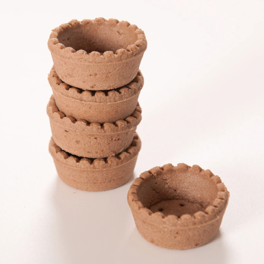 Coji mini tarte rotunde cu cacao 44mm - 33 buc.