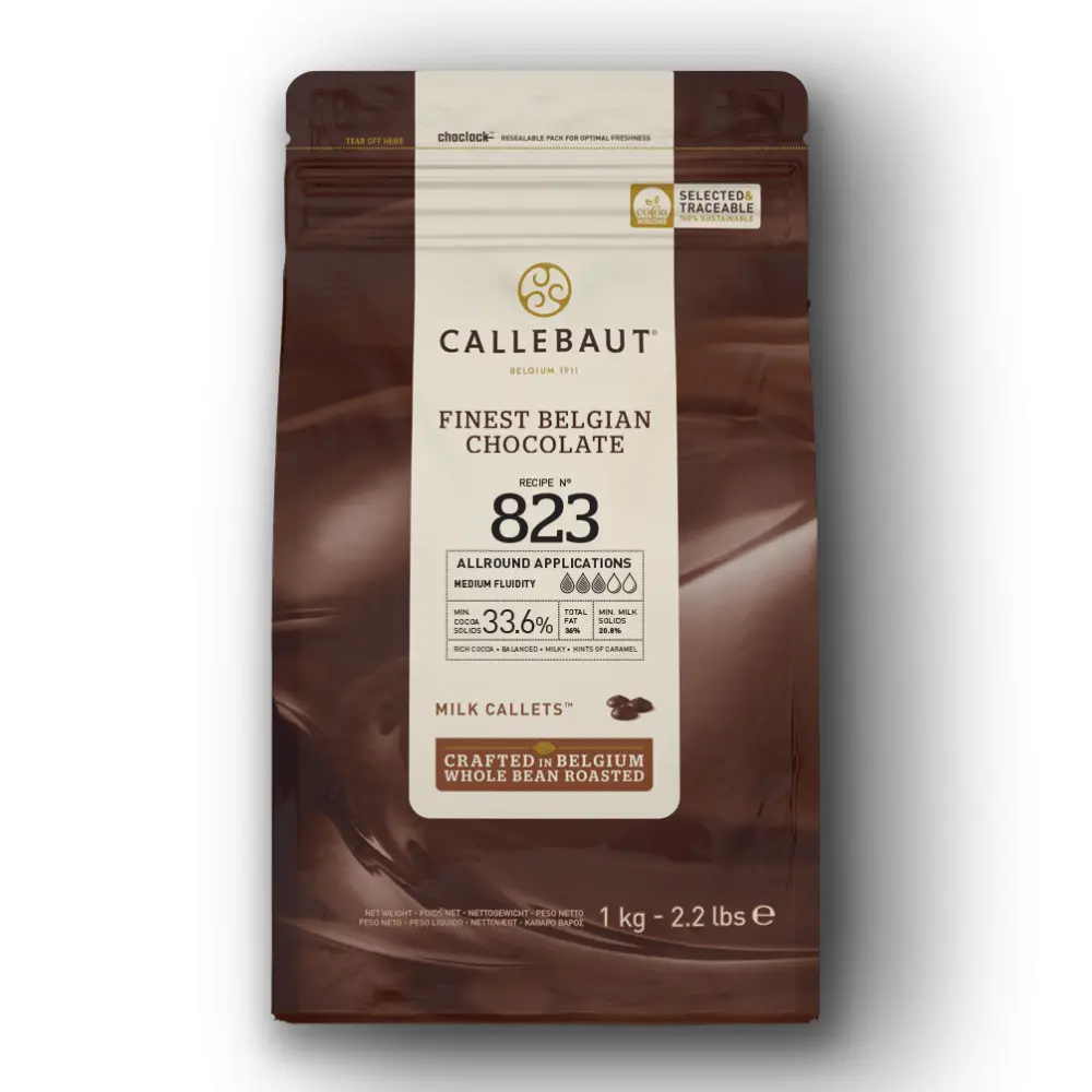 Callebaut 823 ciocolata cu lapte 1kg| Banuti ciocolata | Dulcinea