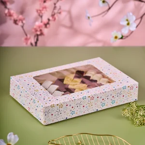 Cutii stelute cu fereastra pentru prajituri – 5 buc.