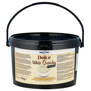 Dolce White Crunchy 6kg – crema alba cu biscuiti crocanti