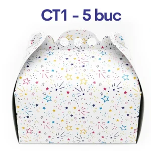 Cutii tort CT1 cu stelute 25×25cm