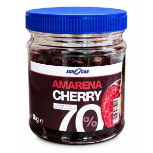 Cirese Amarene in Gel Eurocas 1kg, 70% Fruct, pentru Decor si Compozitii de Cofetarie si Torturi