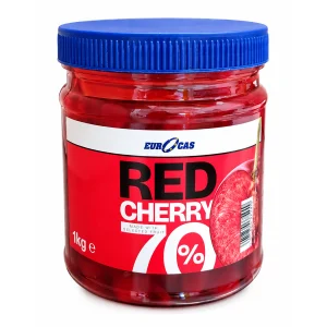 Cirese Rosii in Gel Eurocas 1kg, 70% Fruct, pentru Umplut Prajituri, Decor si Compozitii de Cofetarie